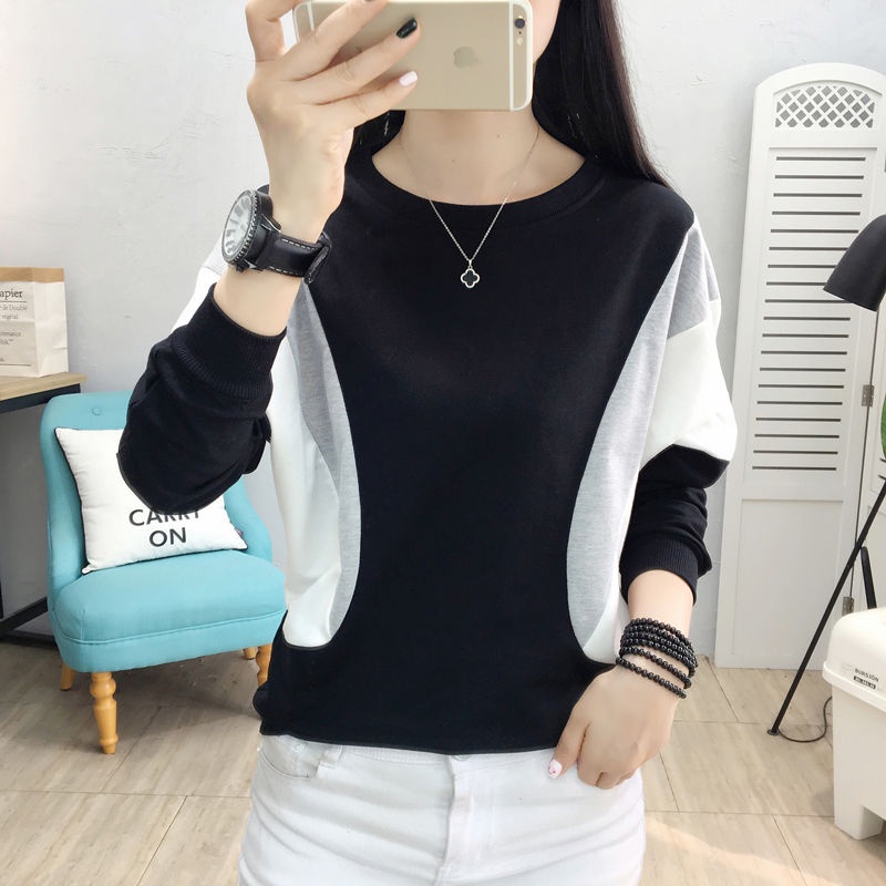 Áo thun tay dài dáng rộng thời trang thu đông mới 2021 cho nữ | BigBuy360 - bigbuy360.vn