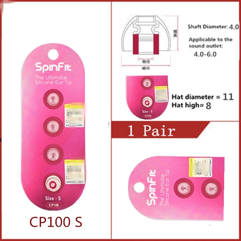 2 Cặp Nút Tai Nghe Nhét Tai SpinFit CP100 Bằng Silicone