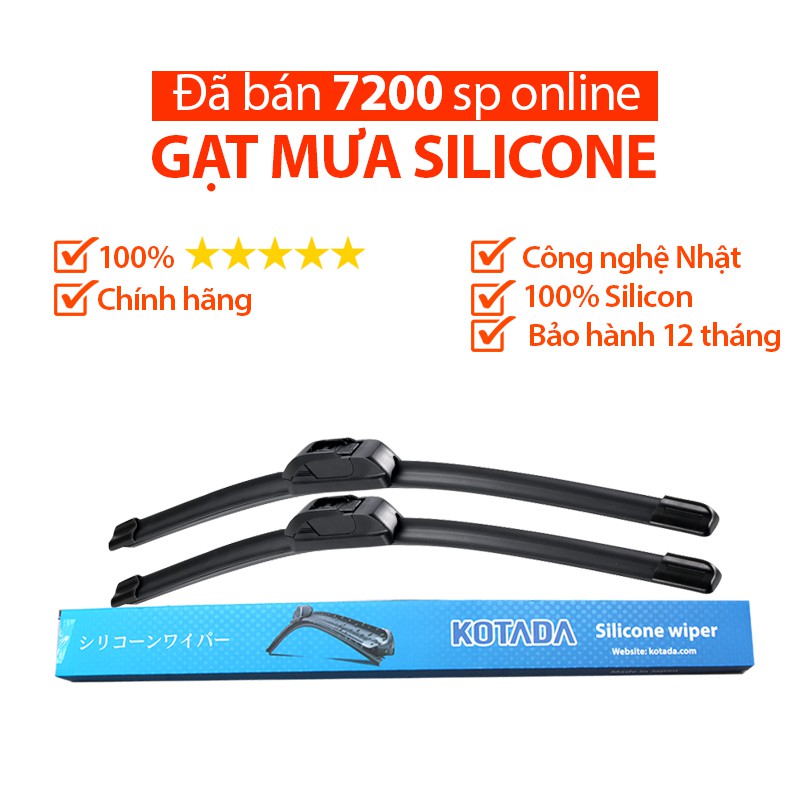 (Giá sỉ) Gạt mưa oto SILICONE 2 khúc,gạt siêu sạch,lắp đặt dễ dàng