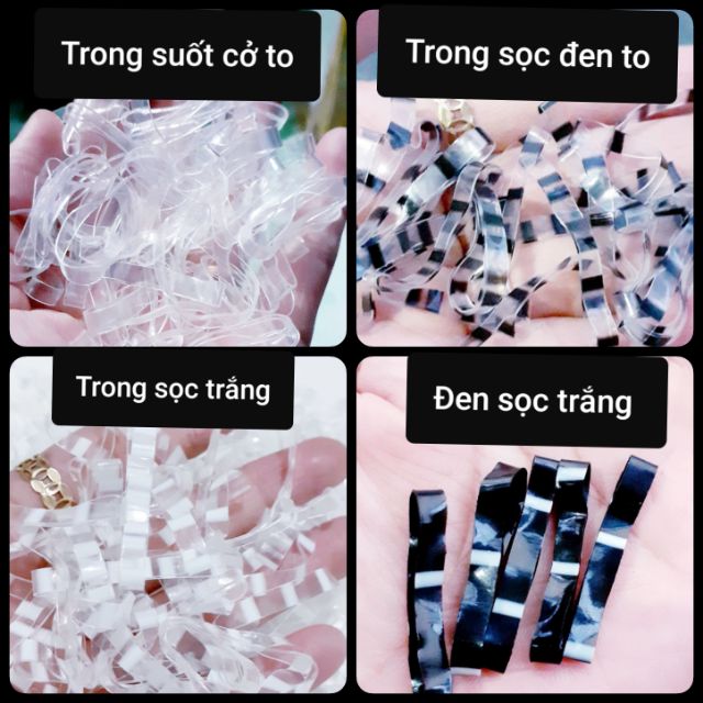 25g thun buột tóc trong  (cở to)