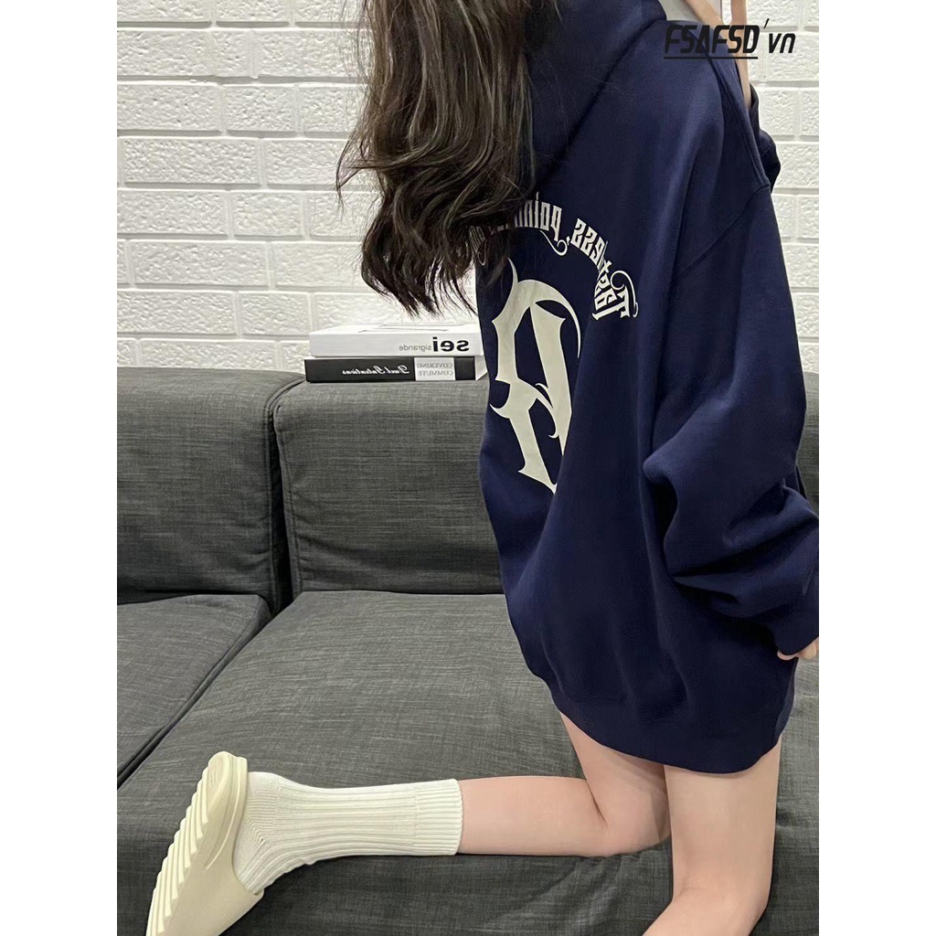 Áo Hoodie 100% Cotton Dáng Rộng In Chữ Đơn Giản Thời Trang Mùa Thu Hàng Mới Dành Cho Cặp Đôi