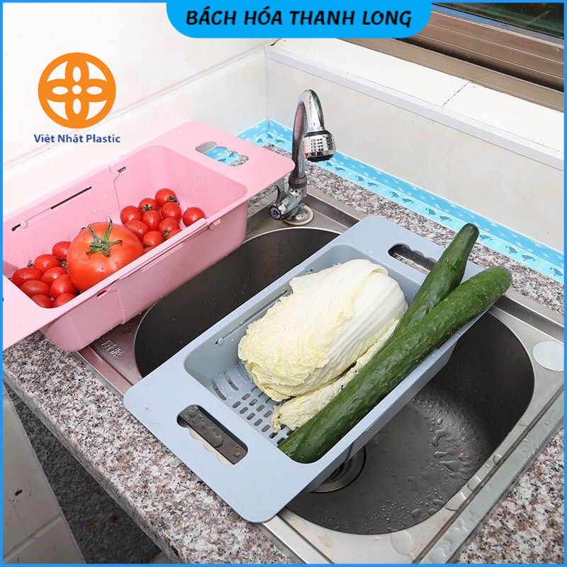 Khay, rổ gác bồn rửa chén bát Việt Nhật ❤️FREESHIP❤️ Thông minh gấp gọn, điều chỉnh kích thước gài tiện lợi(5613)
