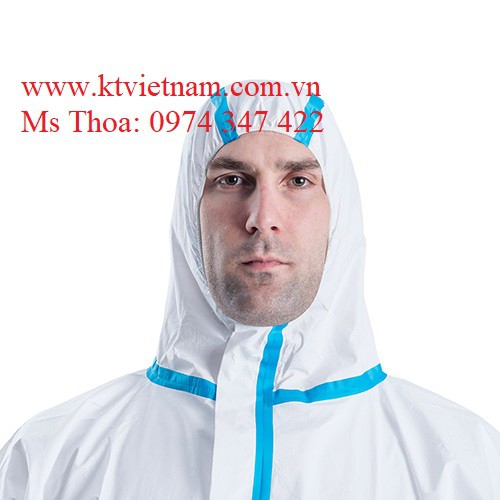 COMBO BỘ QUẦN ÁO BẢO HỘ Y TẾ + MẠNG CHE MẶT + 3m 8210