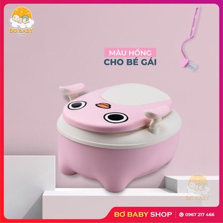BÔ VỆ SINH CHO BÉ [Hình Chim Cánh Cụt ] Chất Liệu Nhựa PP Cao Cấp, Mẫu Hot Nhất 2021. Bảo hành 12 Tháng