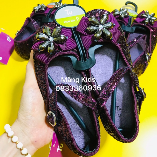 Giầy kim sa bé gái tu