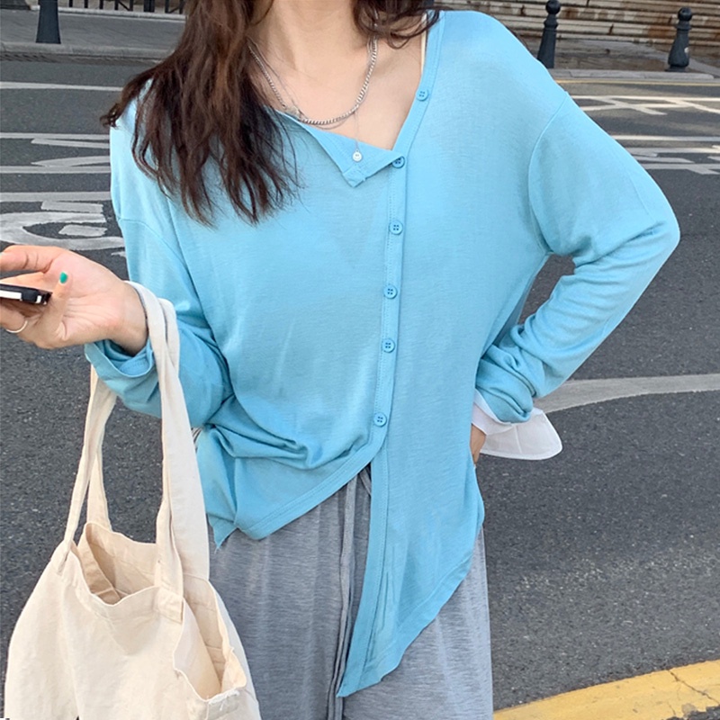 Áo Thun Cotton Tinh Khiết Mùa Thu Hàn Quốc Kiểu Dáng Mới