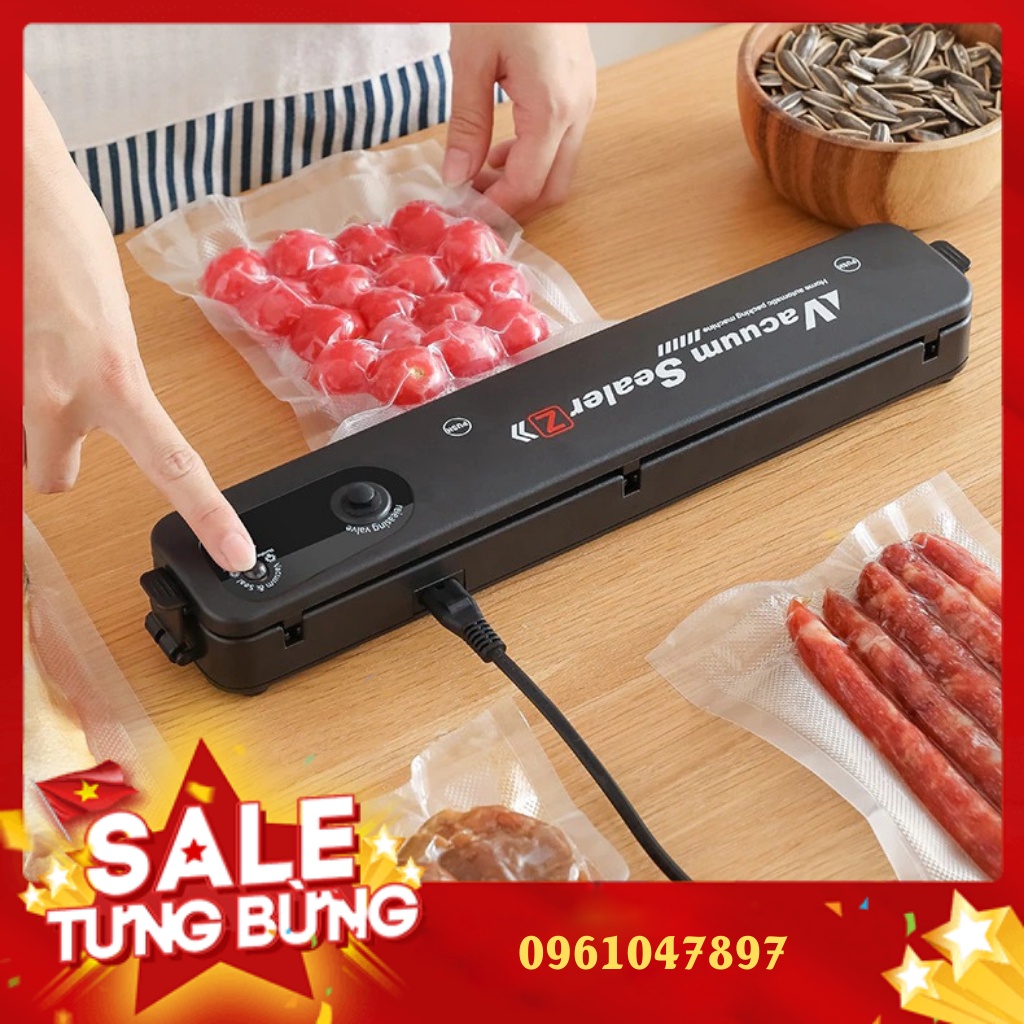 Máy hút chân không thực phẩm, Máy hàn miệng túi Vacuum Sealer, Tặng kèm túi hút khi mua, Bảo quản thực phẩm luôn tươi