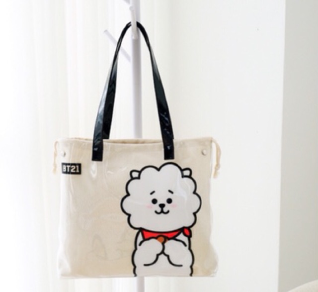 Túi xách trong suốt BT21 - Túi tote BT21