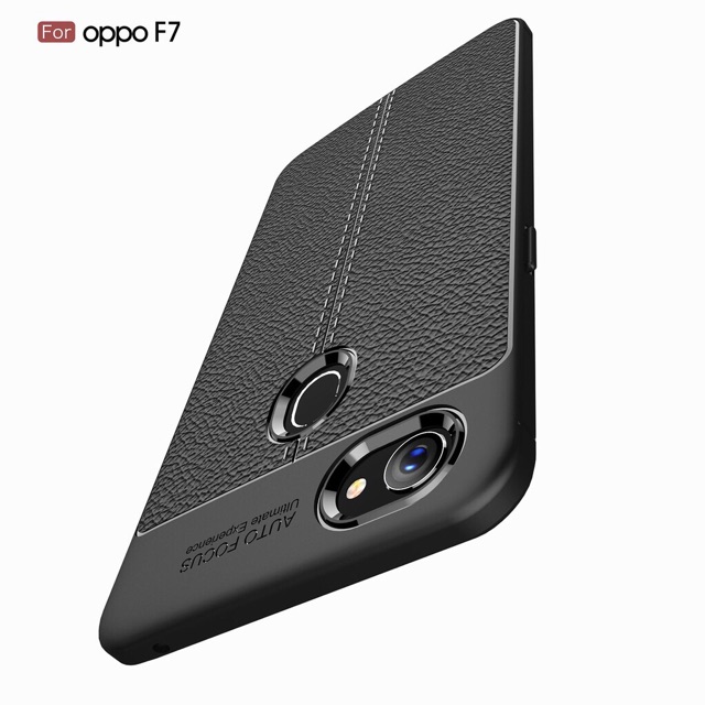 Oppo F7 Oppo F5 ốp dẻo vân da sần chống sốc Autofocus