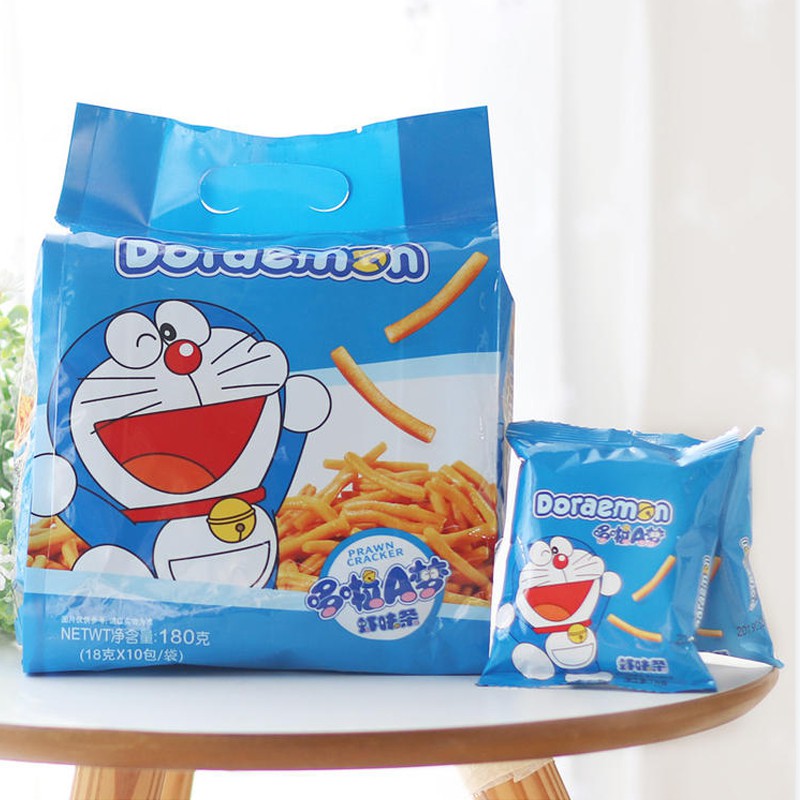 Bim bim Doraemon Phiên Bản Nhỏ Gói 180g [gói gồm 10 gói nhỏ]
