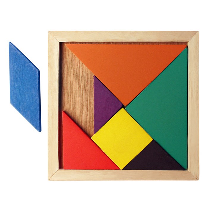 Bảng Gỗ Xếp Hình Trí Uẩn Tangram - Đồ chơi xếp hình phát triển tư duy cho bé NATO TRI01