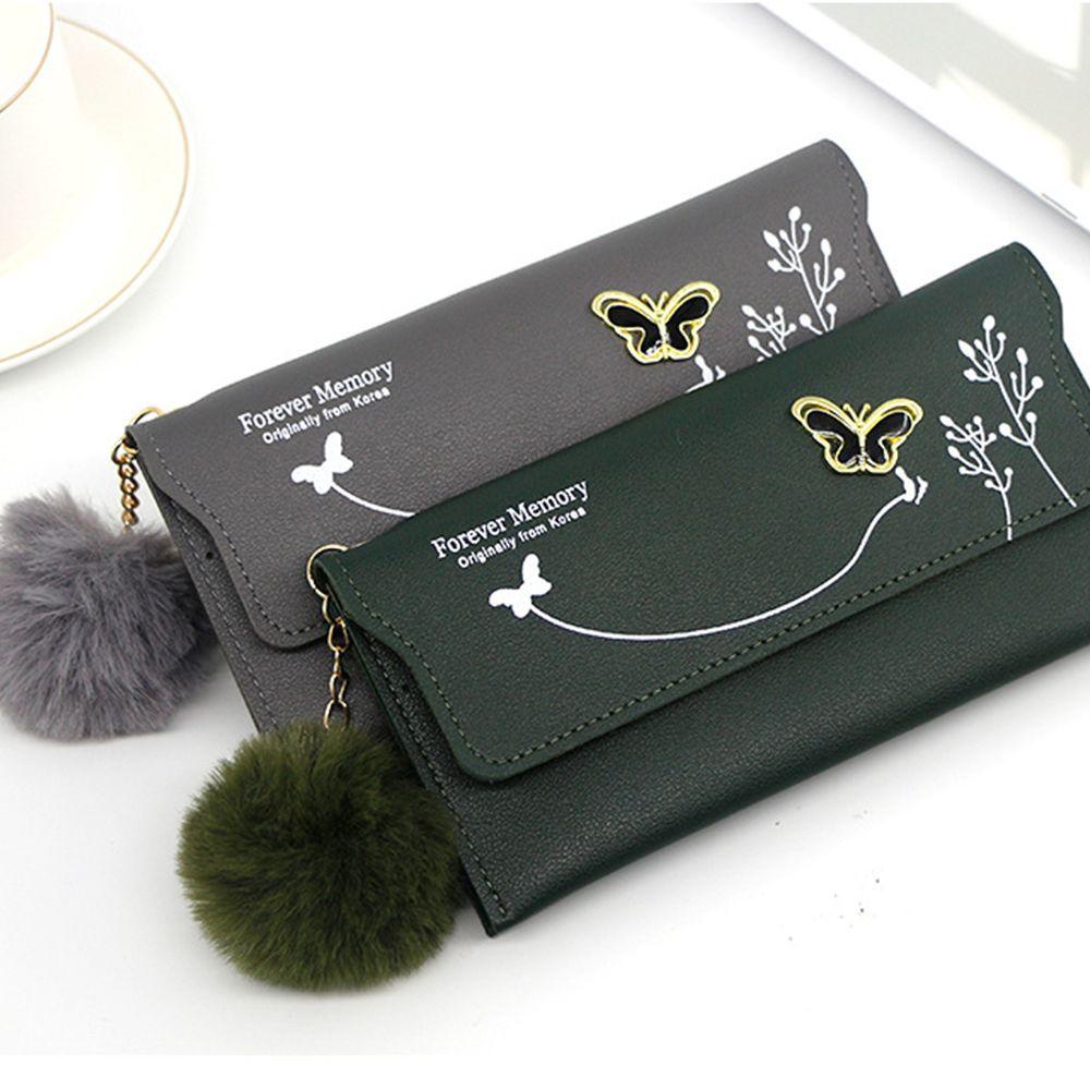 Ví Da PU Cầm Tay Dáng Dài Đính Nơ Xinh Xắn Cho Bạn Gái