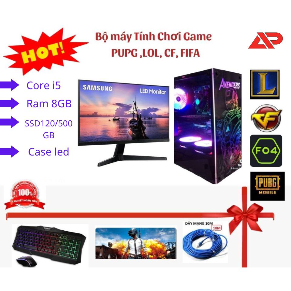 Bộ máy tính I5 Siêu nhanh chơi game Liên Minh, Đột Kích ,Free Fire ,Truy Kích, Audition MỚI 95% Window 10, Màn 19 Ich | BigBuy360 - bigbuy360.vn