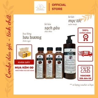 Combo lớn 1 dầu gội thảo dược và 3 tinh chất thảo mộc