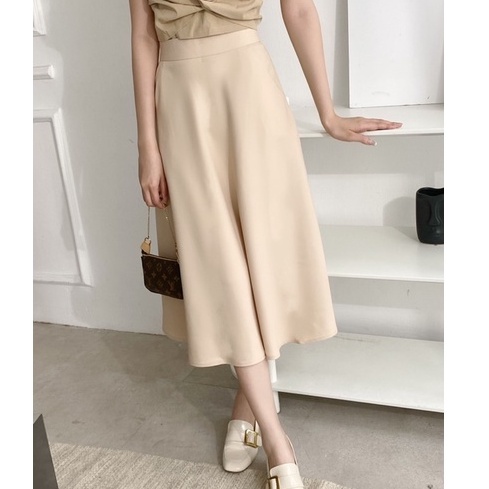 YU CHERRY | Váy midi dài nữ phù hợp cho văn phòng, sự kiện Midi Skirt YV002