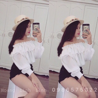 Áo bẹt vai bèo voan siêu xinh (ny)