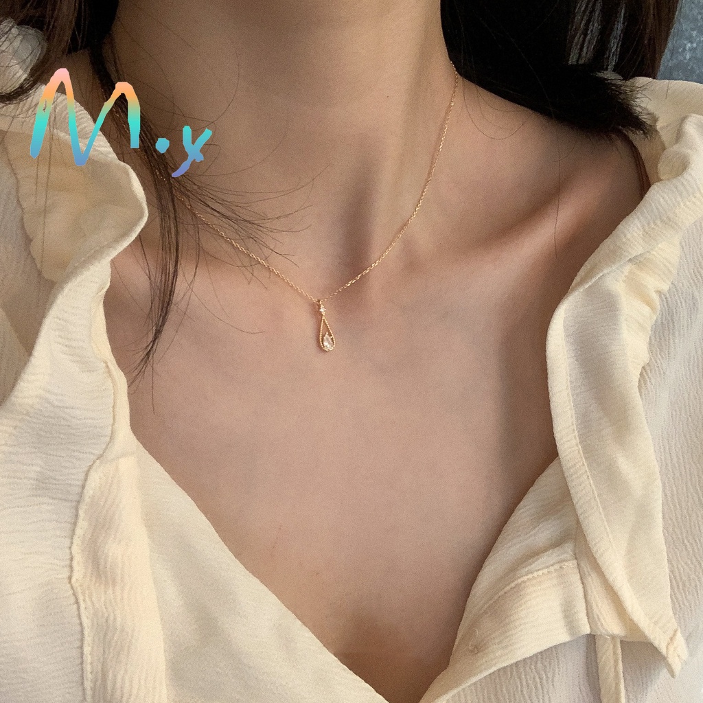 Vòng cổ hợp kim đính đá xinh xắn