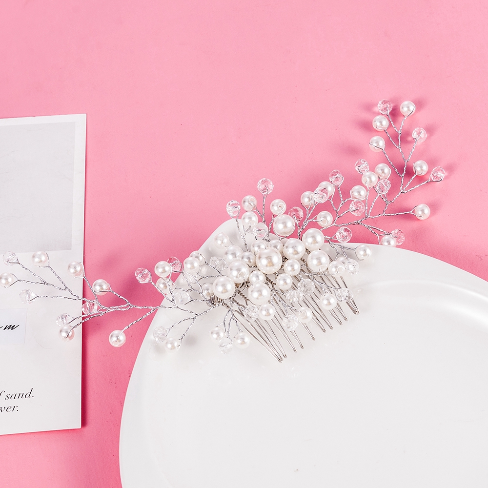 Cài tóc hình nhánh cây đính ngọc trai giả thời trang cho nữ