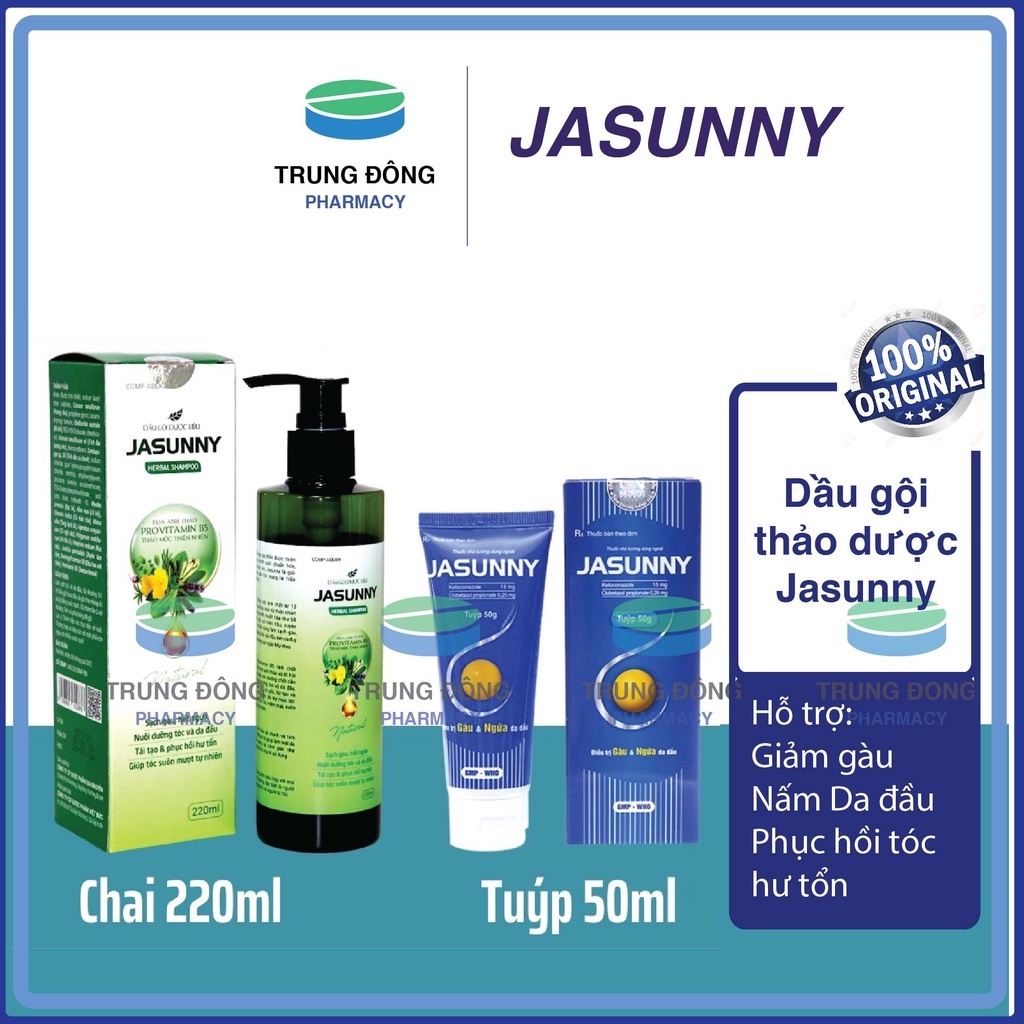 Dầu gội thảo dược Jasunny, hỗ trợ giảm gàu, ngứa hết nấm da đầu, tái tạo phục hồi tóc hư tổn jassuny-Trung Đông Pharmacy