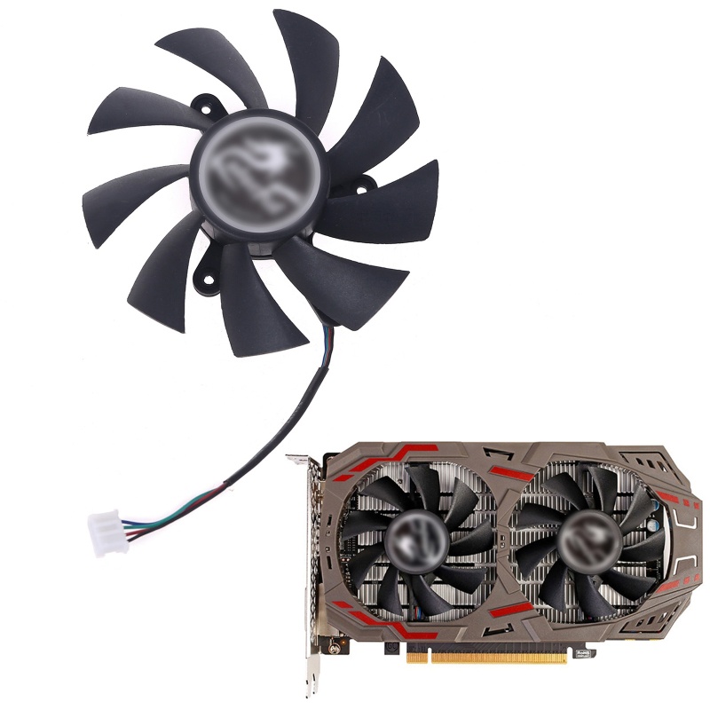 Quạt tản nhiệt 75mm 85mm 4pin thay thế cho iGame GeForce GTX 1070Ti 1080 1050 1060
