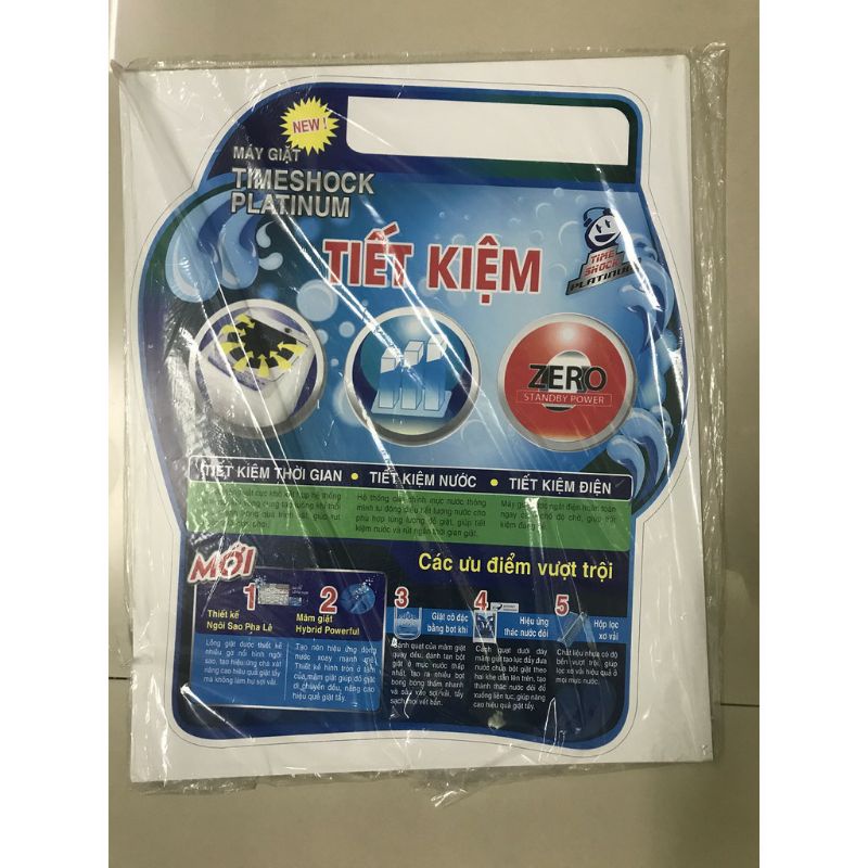 combo 5 tem máy giặt không ghi thương hiệu