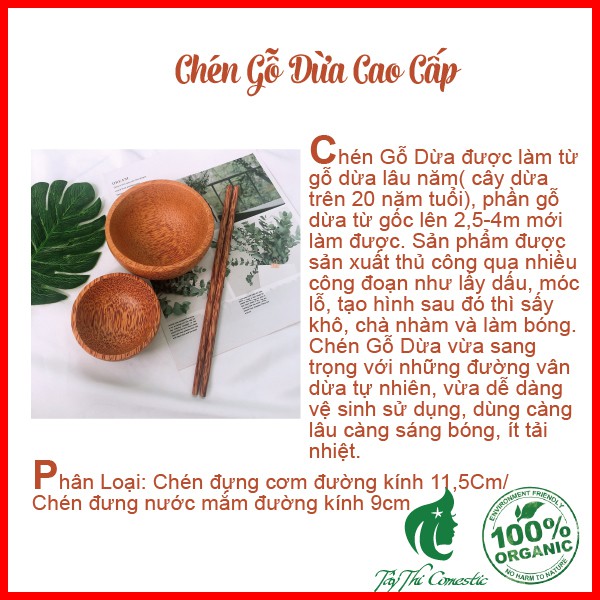 Chén Gỗ Dừa Cao Cấp