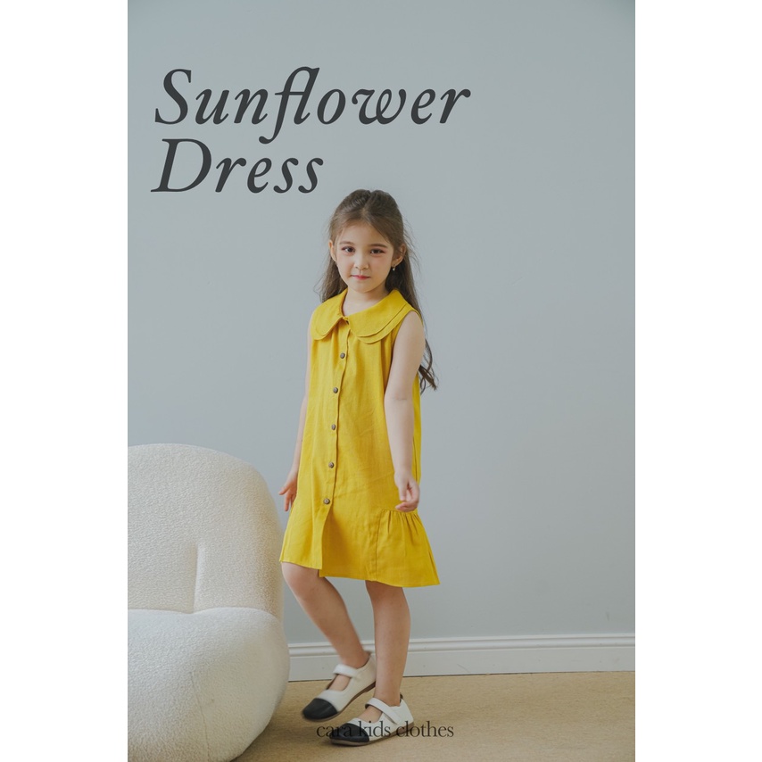 SUNFLOWER DRESS - Váy suông A cổ sen kép