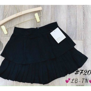 Chân Váy Hàn Quốc Xếp Li 2 Tầng Phong Cách Siêu Dễ Thương TTSLA0496