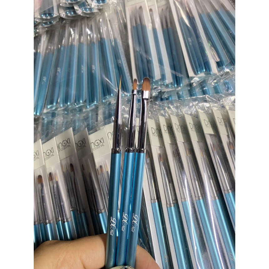 Bộ cọ 3 cây Dingxi [ cọ vẽ nét, cọ hoa cúc, cọ đắp gel ] - manh219