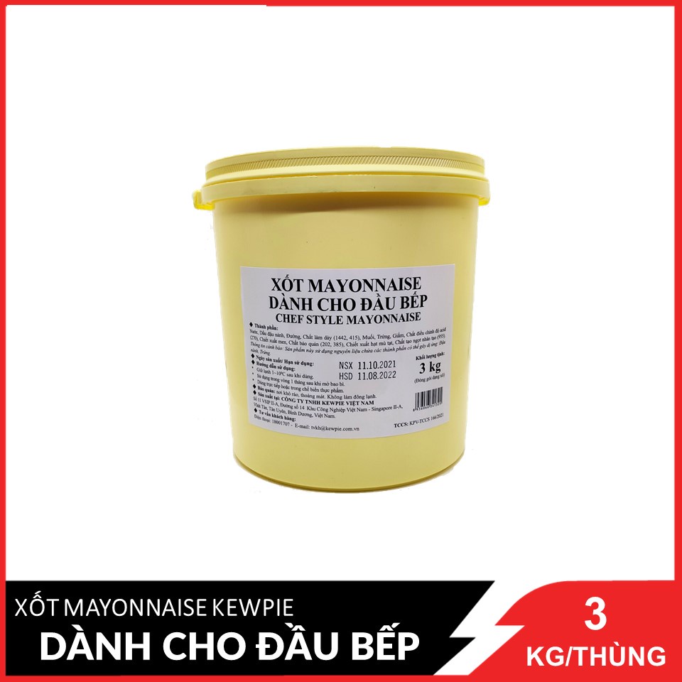 Xốt Mayonnaise Kewpie dành cho đầu bếp 3Kg