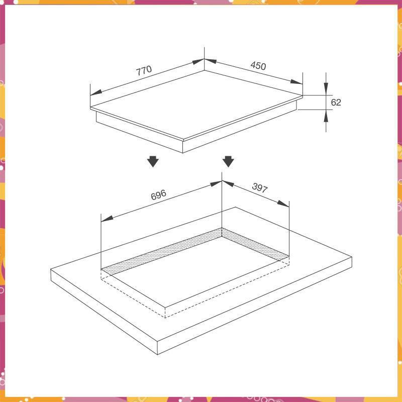 Bếp điện từ kết hợp Malloca MIR - 772 , 9 mức công suất ,mặt kính Schott Ceran - màu đen ( BH 3 NĂM )