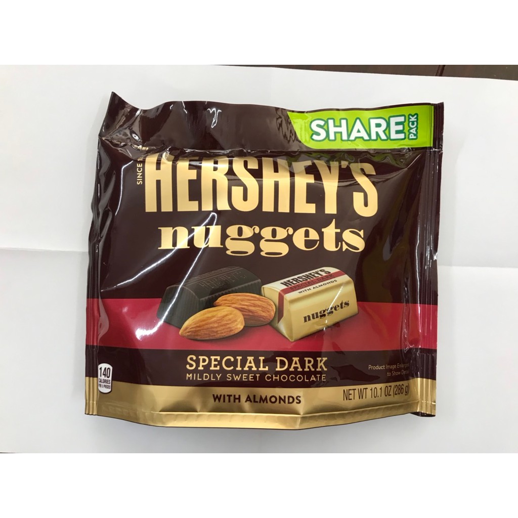Socola Hershey's Nuggets Dark With Almonds 286gr