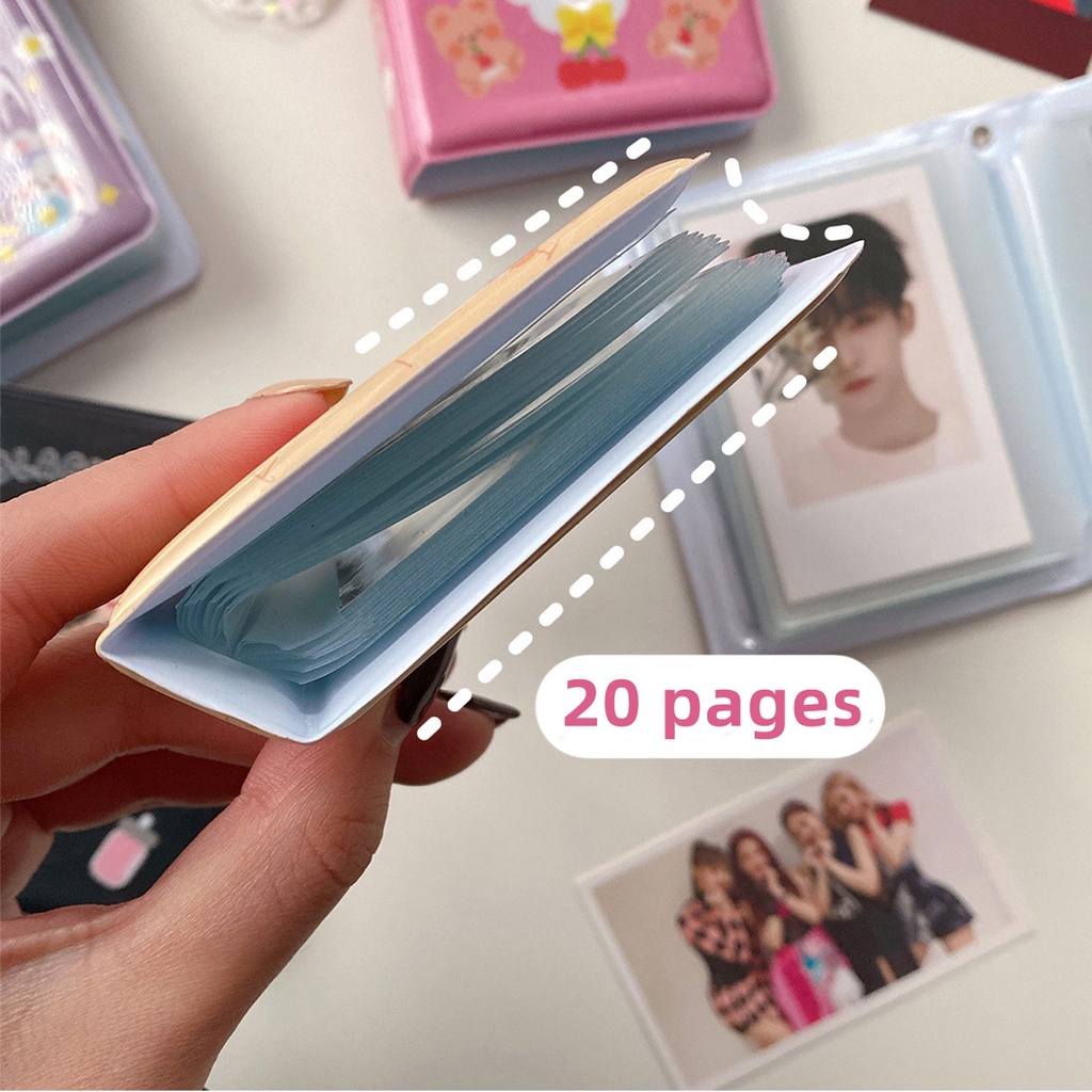 SABUY INS Album ảnh Polaroid 3 inch Bộ tổ chức thẻ Lomo hình ảnh dễ thương Sổ lưu niệm 40 Slots