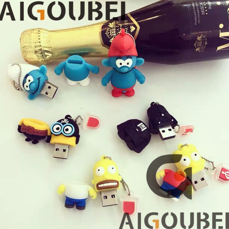 [Spot &amp; COD] USB 2.0 Simpson Cute Cartoon Silicone Lightning Ổ lưu trữ máy tính xách tay cho 4 kiểu đĩa U, 1GB 2GB 4GB 8GB 16GB 32GB 64GB 128GB