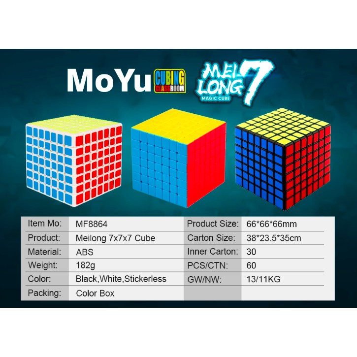 [Mã LIFE0503TOYS1 giảm 10% đơn 150k] Rubik 7x7 MoYu MFJS MeiLong 7x7x7 Khối Lập Phương Rubik 7 Tầng