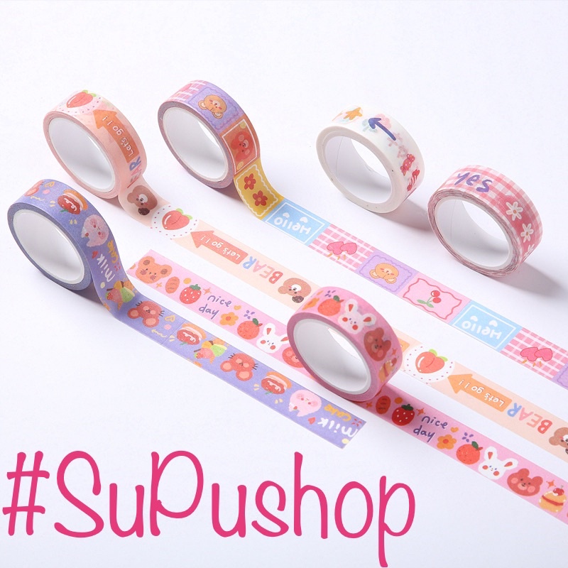 ❄❄WASHI TAPE NHIỀU MÀU SẮC, CÁC HÌNH ĐỦ CHUẨN IU