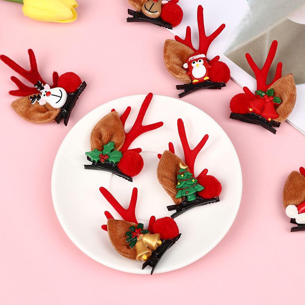 1 Cặp Kẹp Tóc Hình Ông Già Noel Trang Trí Giáng Sinh Dành Cho Bạn Gái