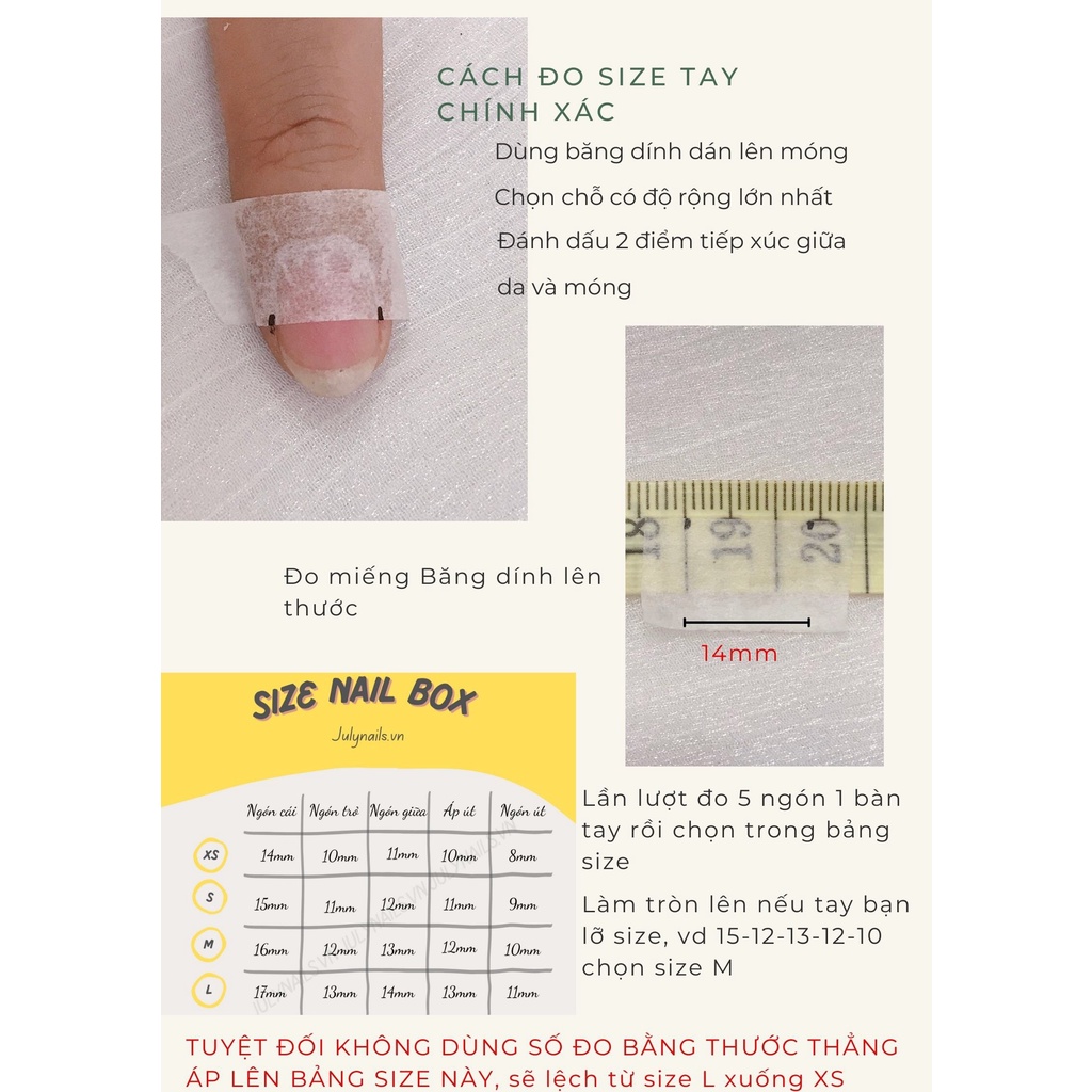 Nail Box Thiết Kế Móng Tay Giả Đơn Giản Phong Cách Hàn Quốc julynails.vn nb027