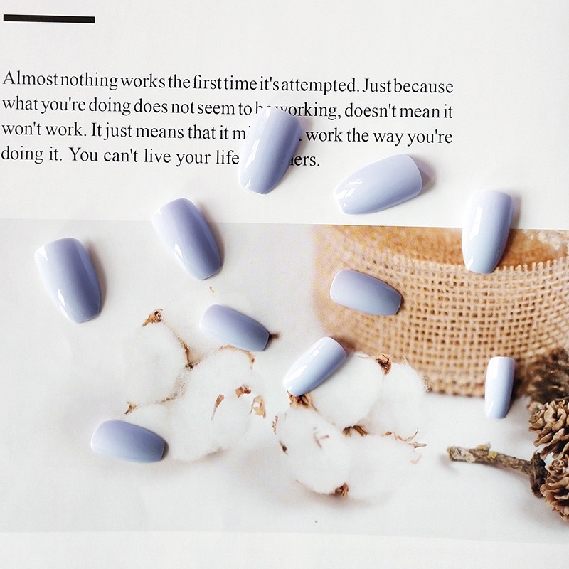 Bộ 24 móng giả dáng móng dài thời trang, hoạ tiết xinh xắn, trang trí nghệ thuật ( Tặng kèm keo và dũa ) - D079