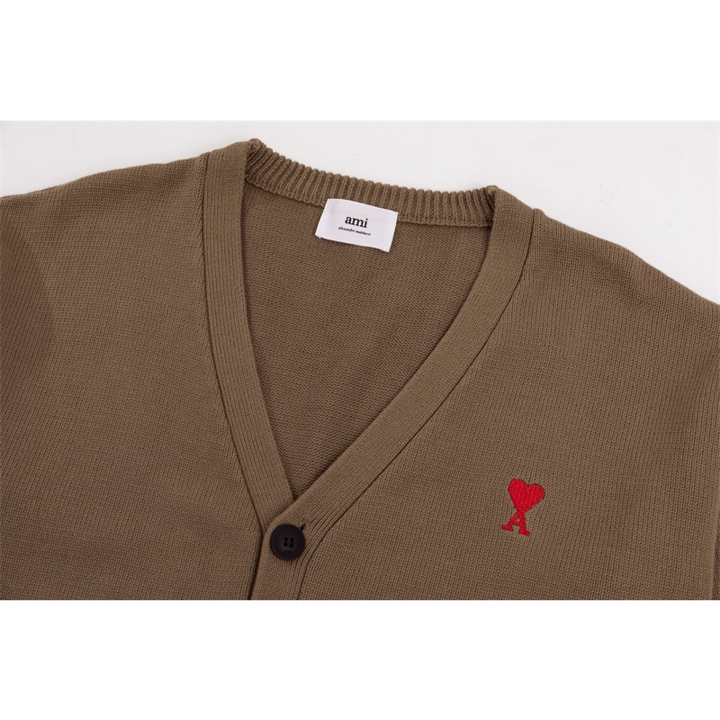 Áo Khoác Cardigan Dệt Kim Cổ Chữ V Tay Dài Thêu Hình Trái Tim Nhỏ Thời Trang Xu Hướng Cổ Điển Cho Cặp Đôi