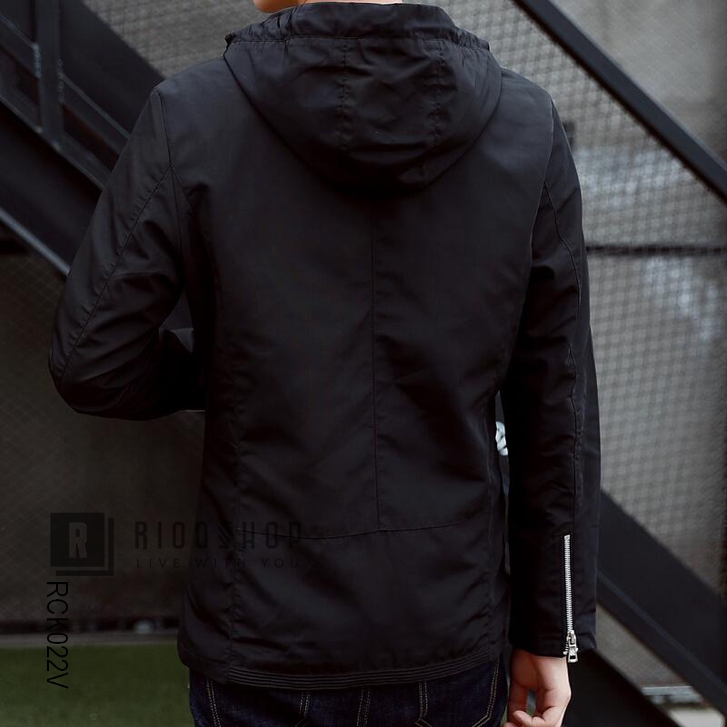 Áo khoác nam dù cán dày 2 lớp cao cấp có nón cực đẹp phong cách Hàn quốc RCK022