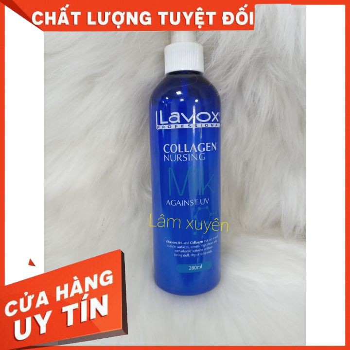 Sữa / Xịt nước dưỡng tóc Lavox Collagen 280ml xanh dương suôn mềm  FREESHIP  nuôi dưỡng tóc khỏe, cải thiện, phục hồi