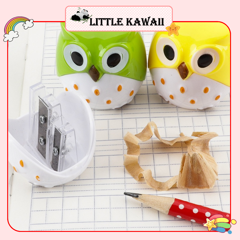 Chuốt gọt bút chì 2 lỗ cú mèo cute (chọn màu)