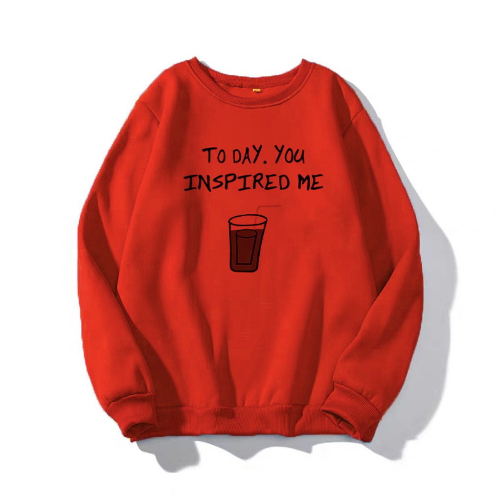 ÁO SWEATER NAM NỮ IN LY NƯỚC TODAY