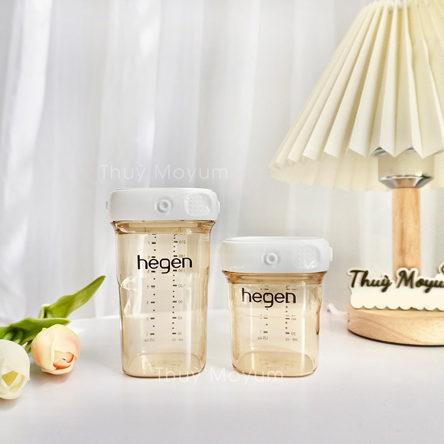 Bình trữ sữa và thức ăn Hegen 150ml - 240ml (nắp màu trắng)