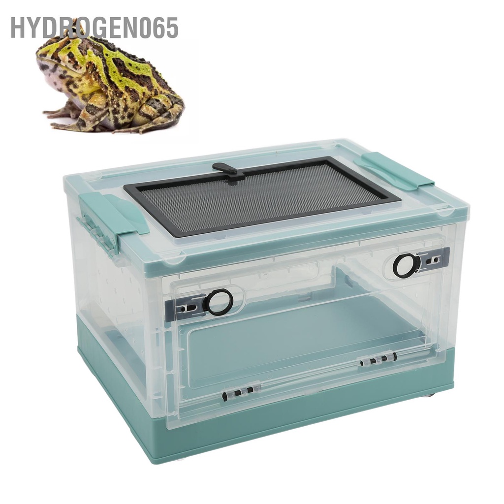 Bò sát Terrarium Bể cho ăn bò có thể gập lại thông gió Ếch Rùa Thằn lằn Hydrogen065