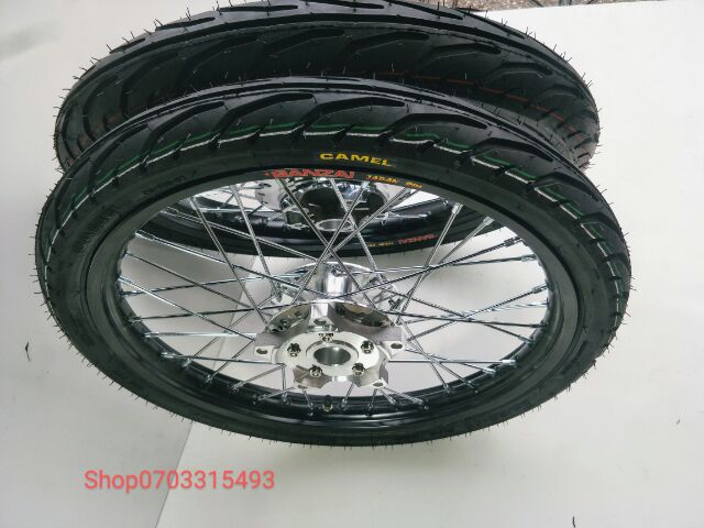 BÁNH CĂM EX 150 CĂM ĐÙM MẠ CRÔM NIỀN NHÔM BANZAI THÁI full VỎ CAMEI