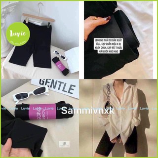 Quần legging Luvie lửng thái - Quần legging ngố đùi thái cạp chun siêu mịn