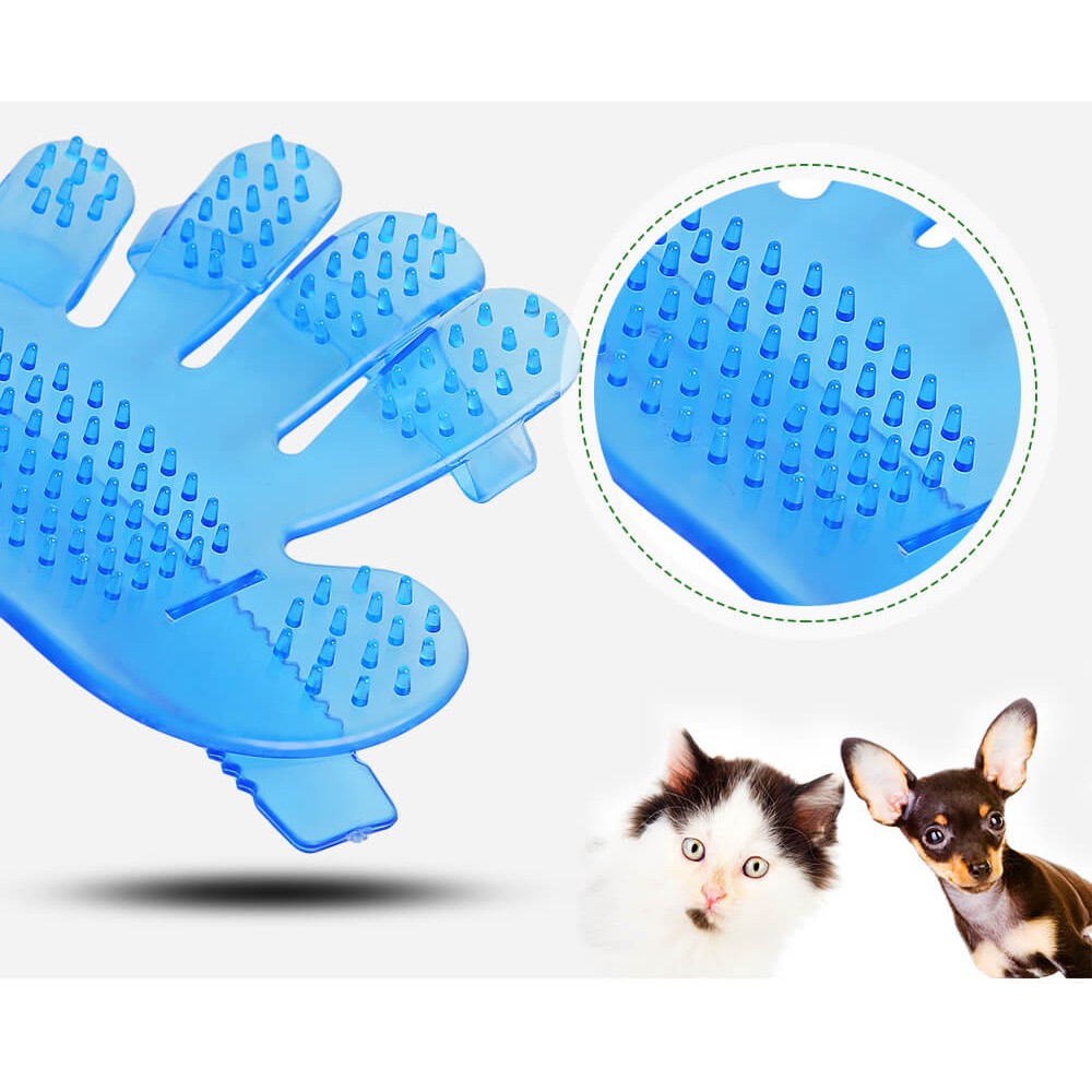 Găng tay tắm và masage bằng nhựa dẻo cho chó mèo