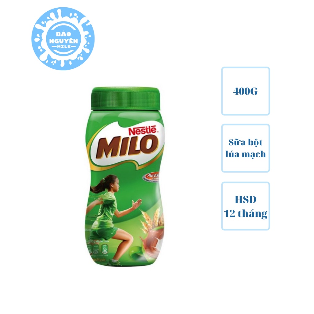 Bột thức uống lúa mạch Nestle Milo Active Go hũ 400g